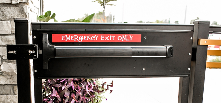 emergency push bar installation in August